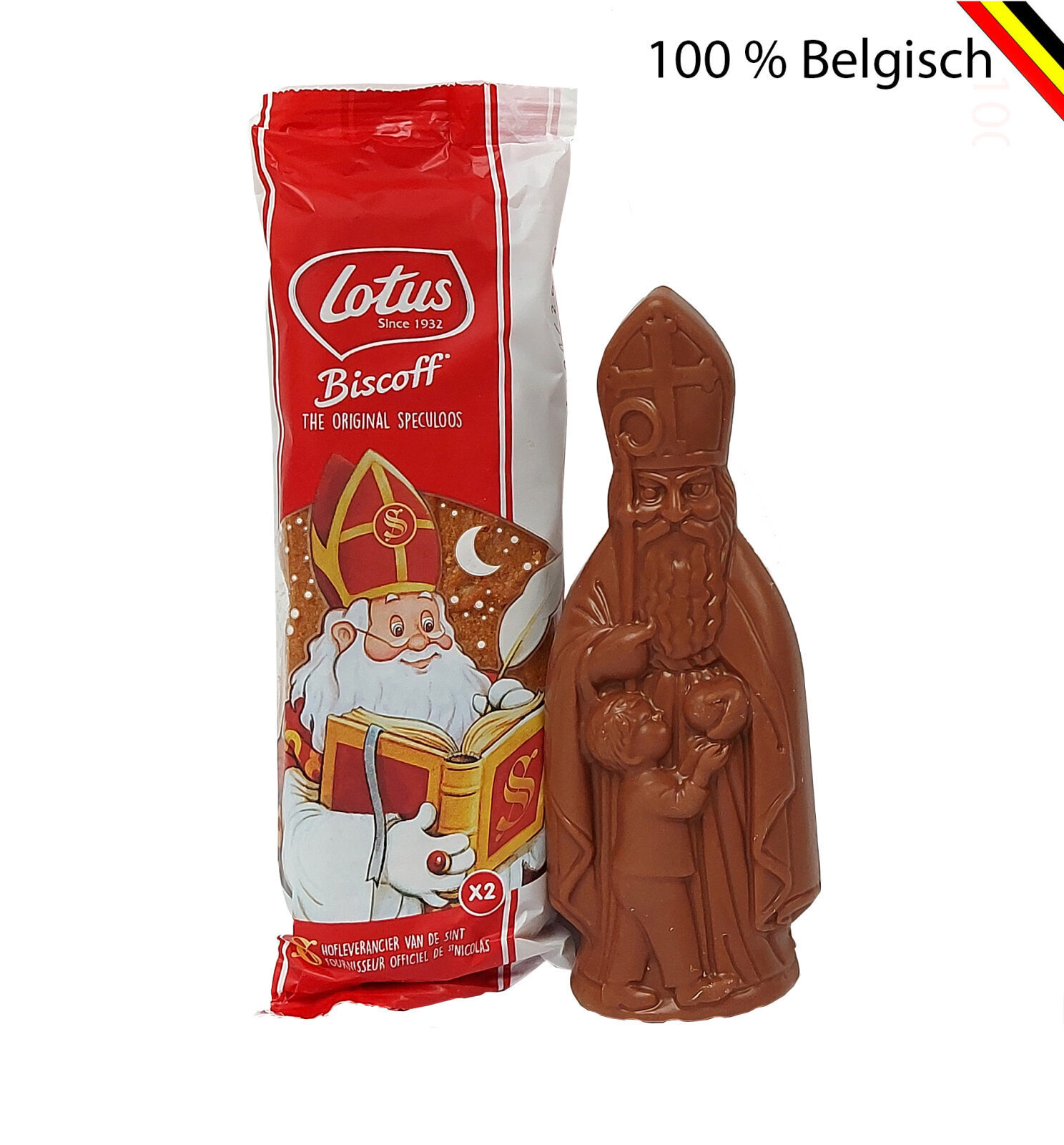 Speculoos belgas de chocolate Callebaut Sint y Lotus