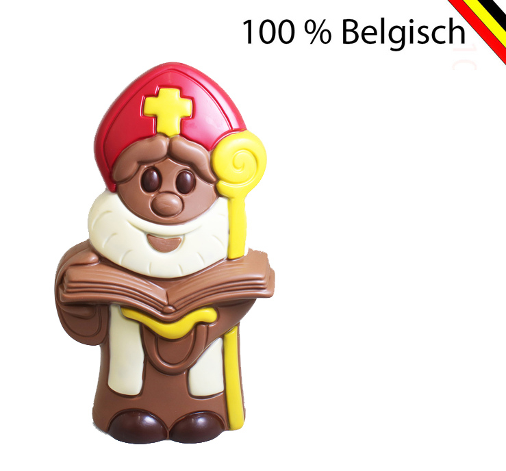 Regalo de San Nicolás - Figura gigante decorada de Sinterklaas de Callebaut, 35 cm (Chocolate con leche - ± 950 g)