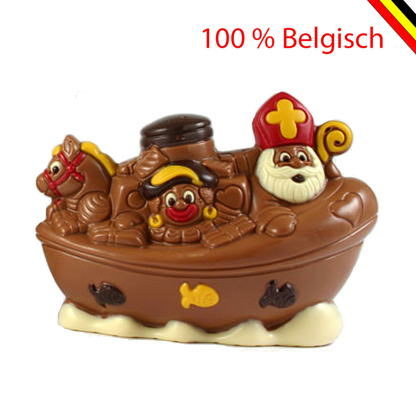 Gedecoreerde Stoomboot van de Sint como Sinterklaasgeschenk