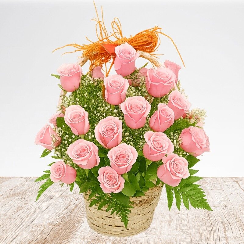 Cesta de 24 rosas