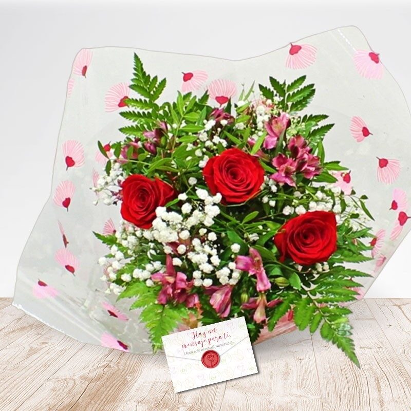 Alstroemeria con rosas