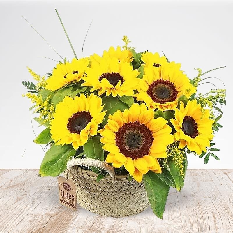 Cesta de girasoles (normal)