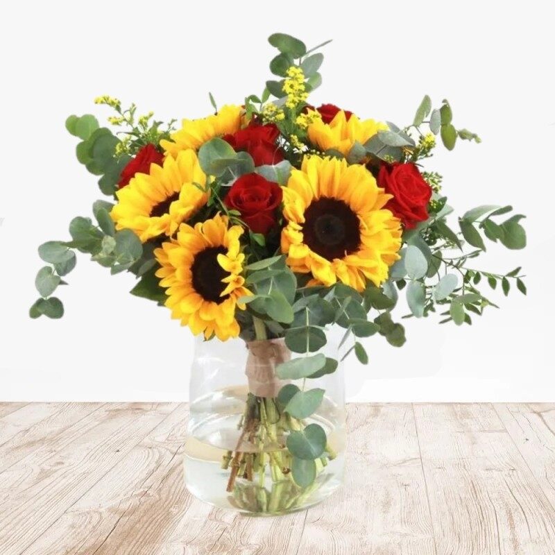 Girasoles y rosas (normal)