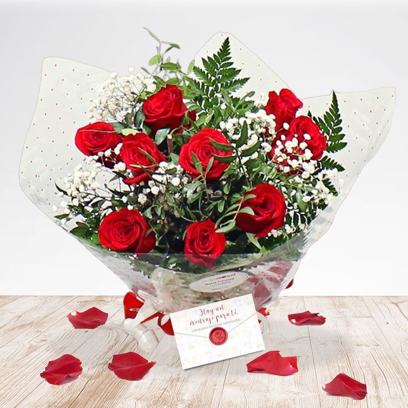 9 rosas rojas