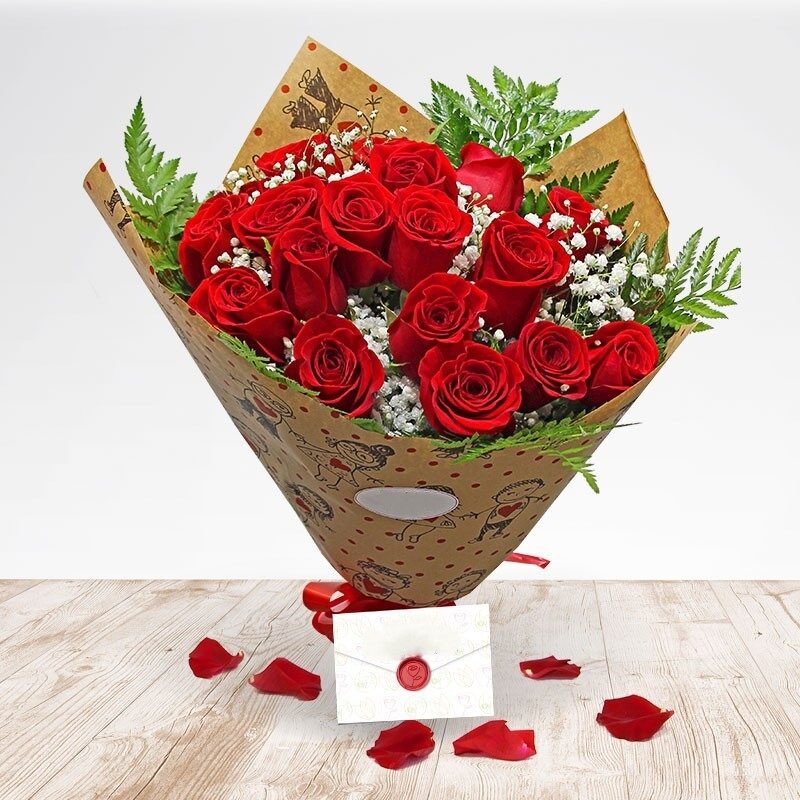 Ramo 18 rosas rojas