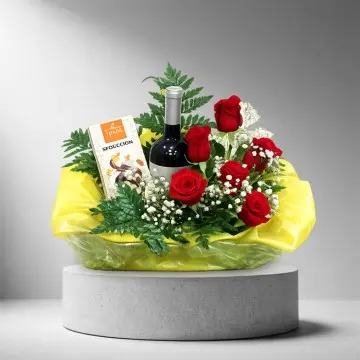 Vino Rioja con Rosas