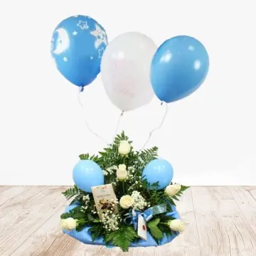 globos 6 rosas