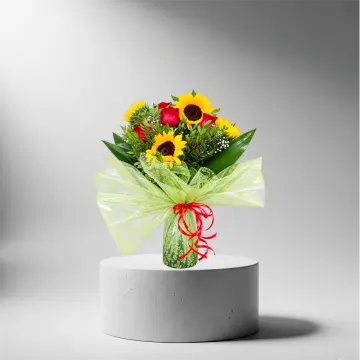 Girasoles y rosas (normal)