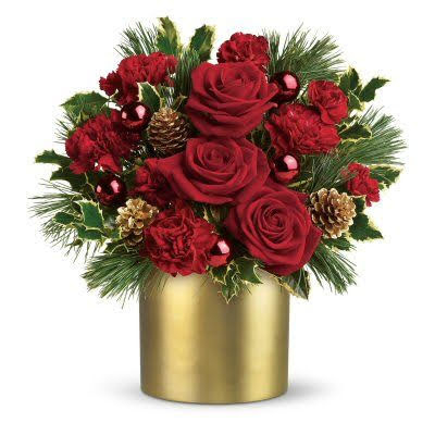ROSAS CON BASE DORADA