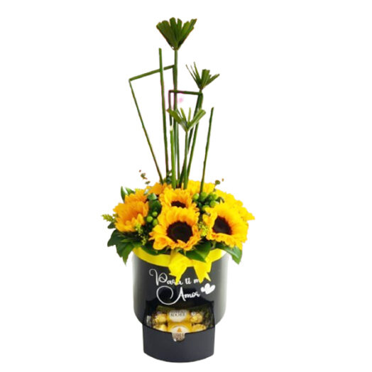Arreglo floral de girasoles