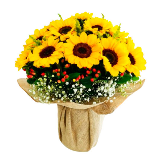 Arreglo floral de girasol