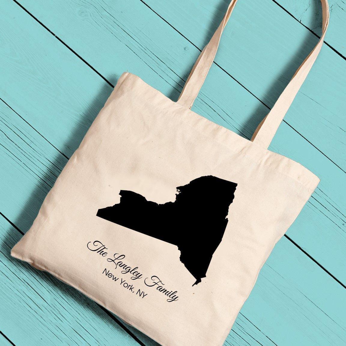 Bolsa de lona con el estado