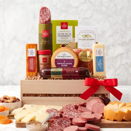 Caja de regalo de madera de lujo para carne y queso