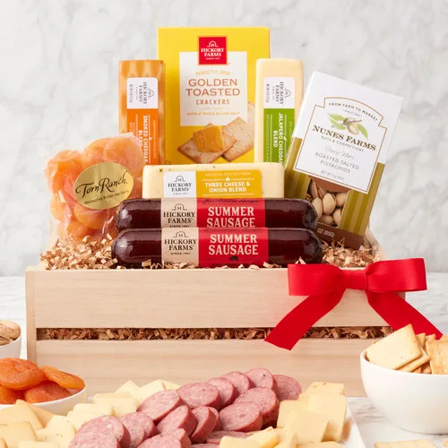 Caja de regalo de madera para carne y queso
