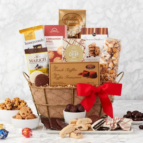 Cesta de regalo de chocolate Decadent Delights