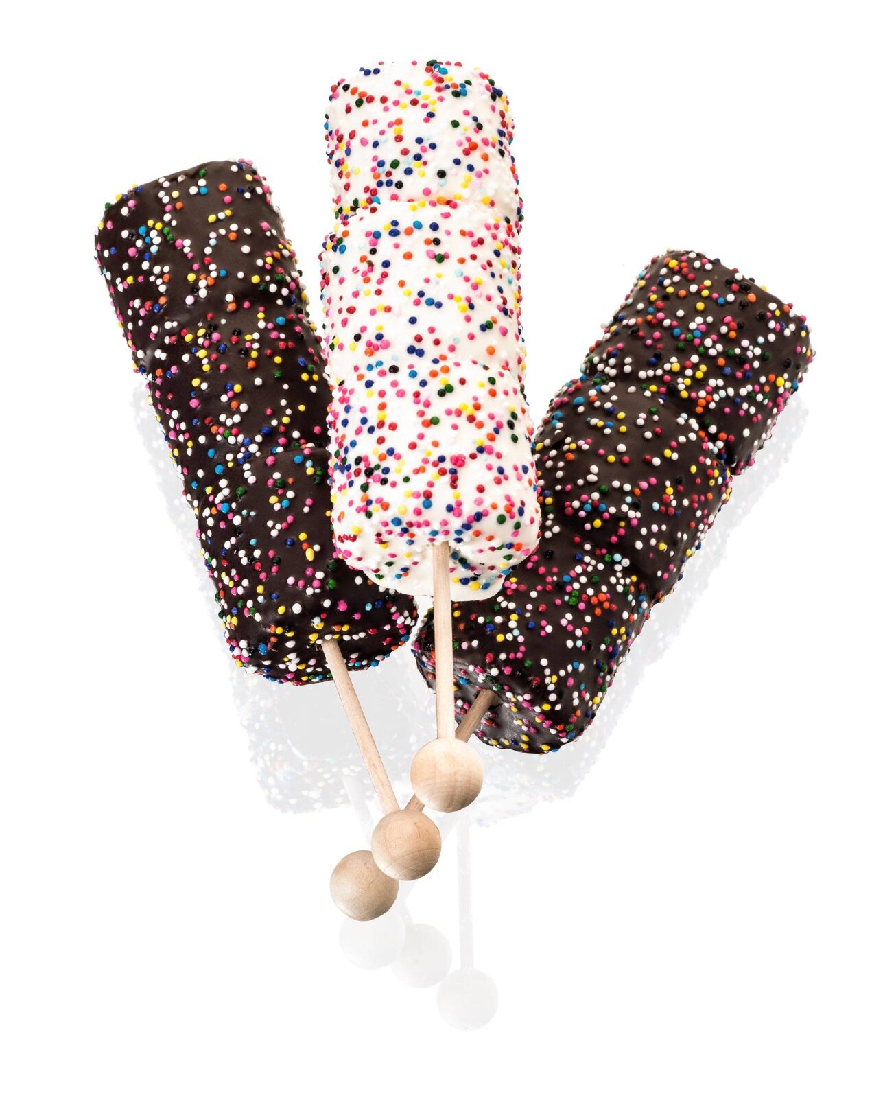Palitos de malvavisco Funfetti bañados a mano
