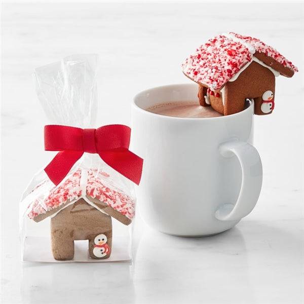 Adorno para taza con forma de casa de jengibre