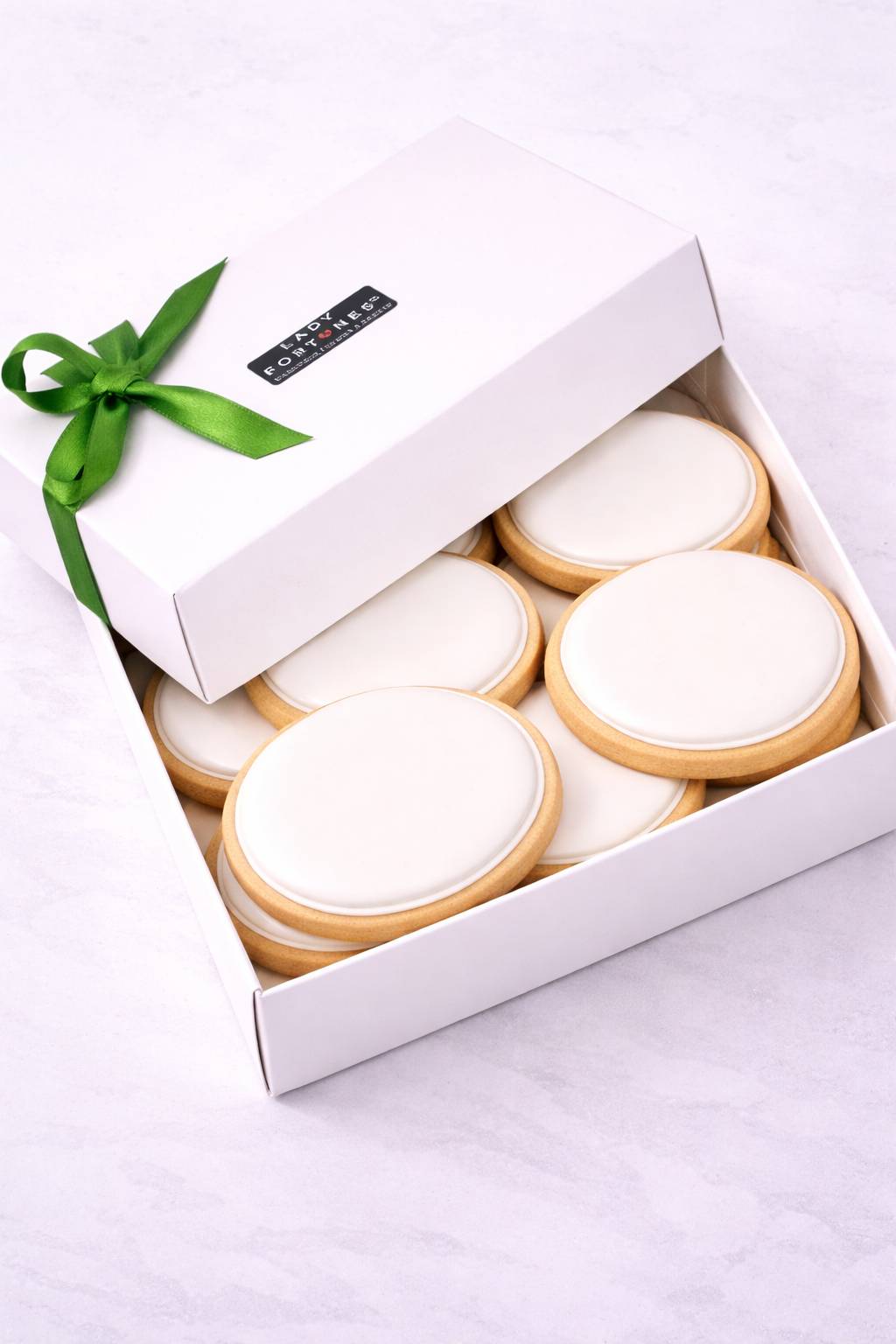 Caja de galletas con impresión de azúcar comestible