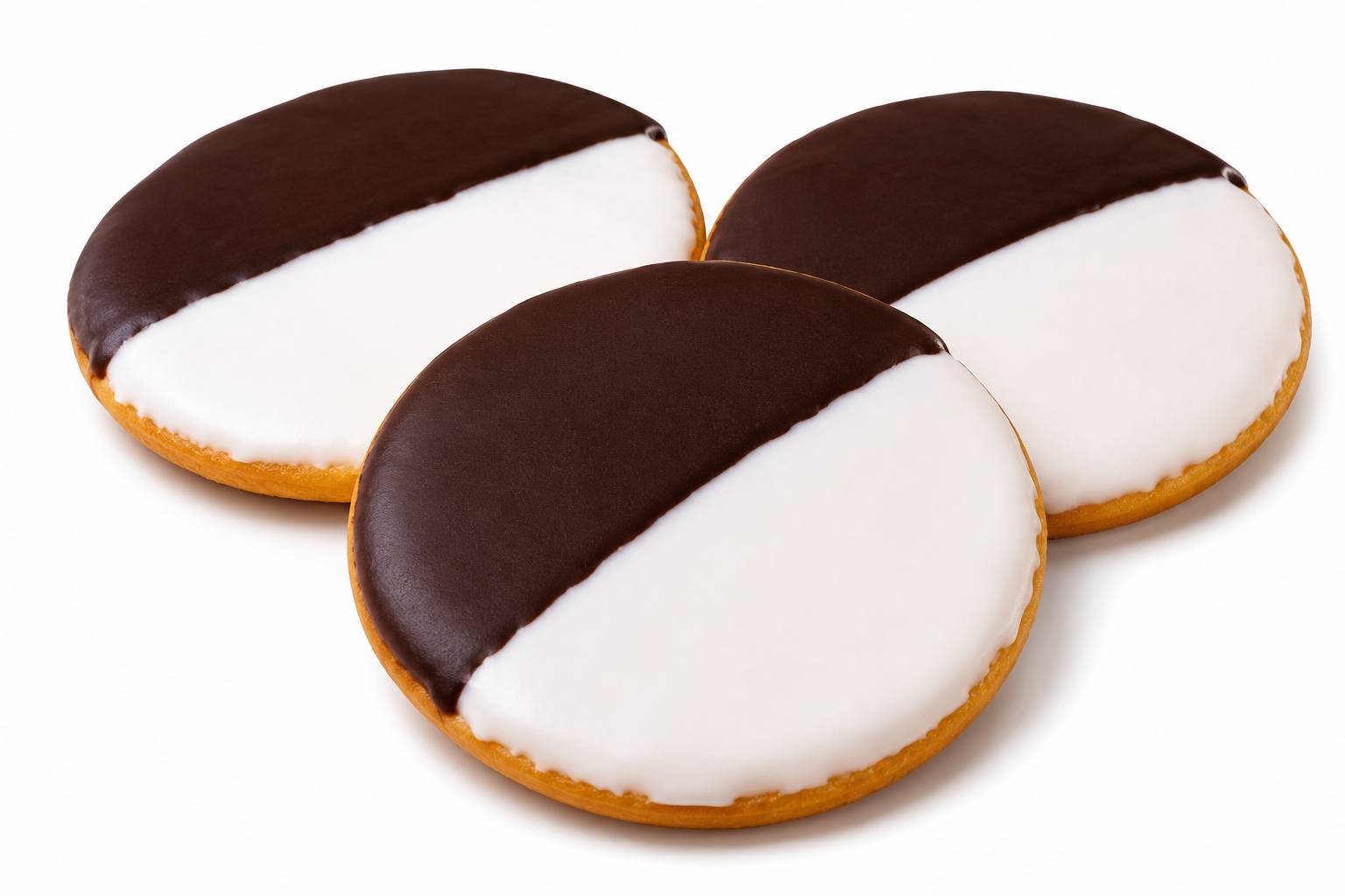 Galletas de azúcar blancas y negras - Redondas de 7,6 cm (3 pulgadas)