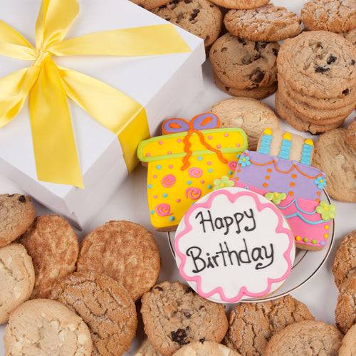 Caja de regalo de galletas exclusivas de Feliz Cumpleaños