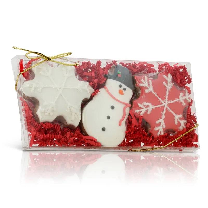 Galletas navideñas rojas - Caja de regalo de 3 unidades
