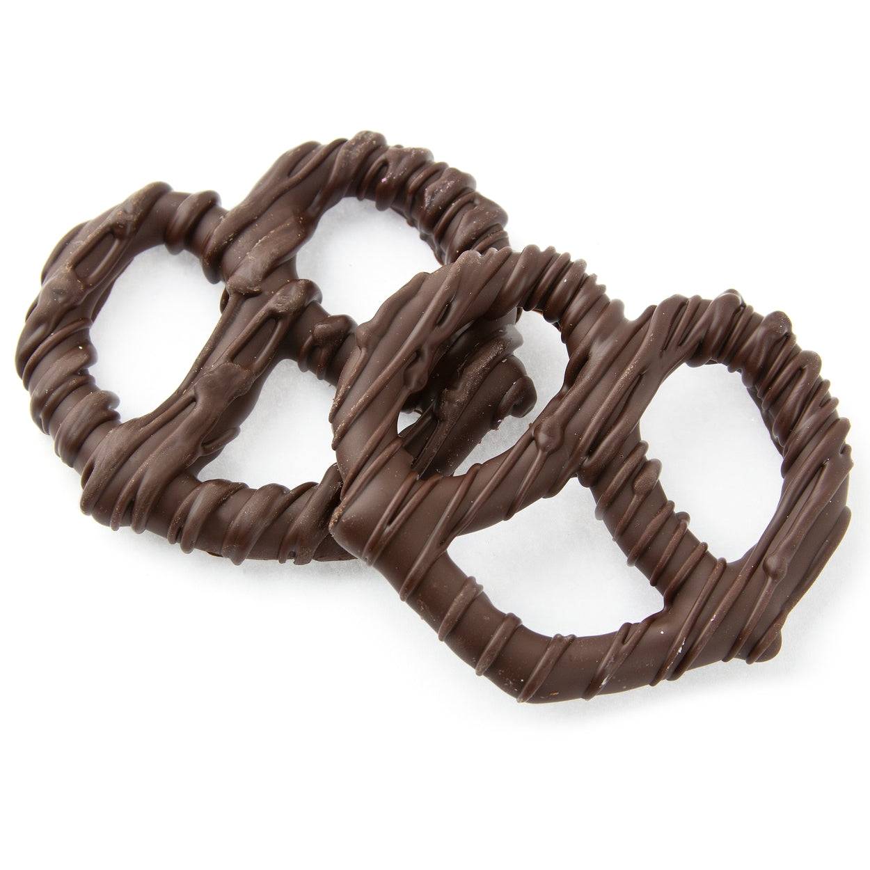 Pretzels cubiertos de chocolate con sirope de chocolate - 96 unidades