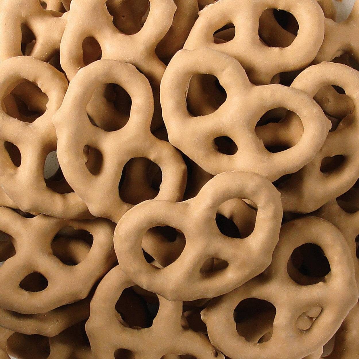 Pretzels cubiertos de yogur y mantequilla de cacahuete - 96 unidades