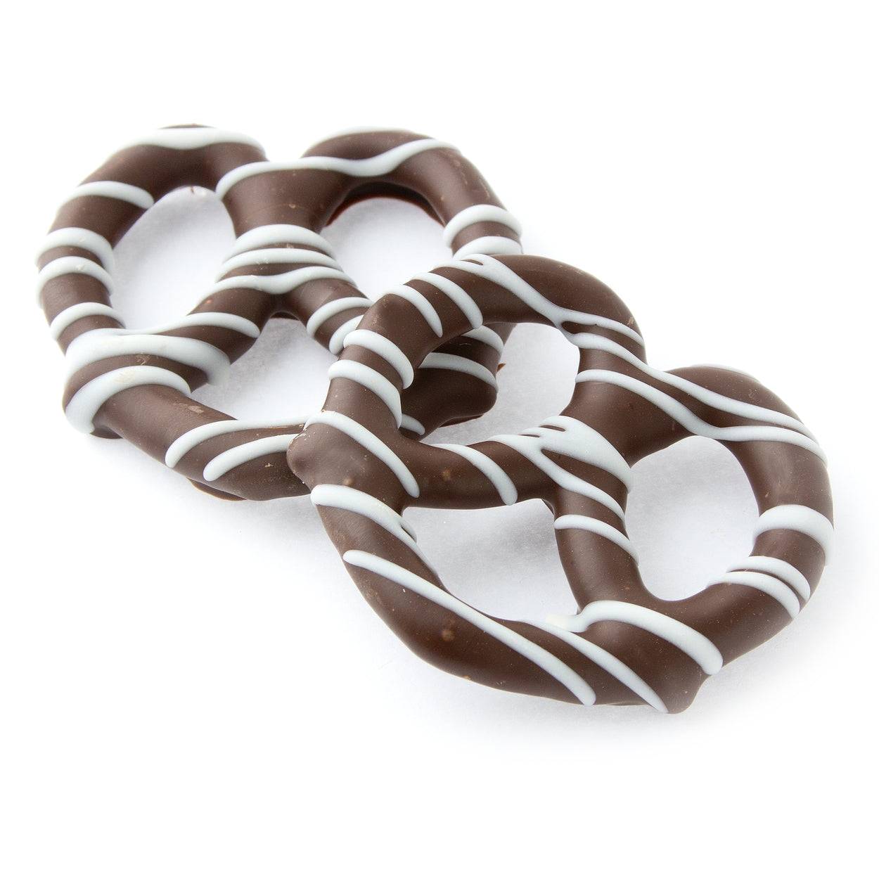 Pretzels cubiertos de chocolate con forma de hilo - 96 unidades
