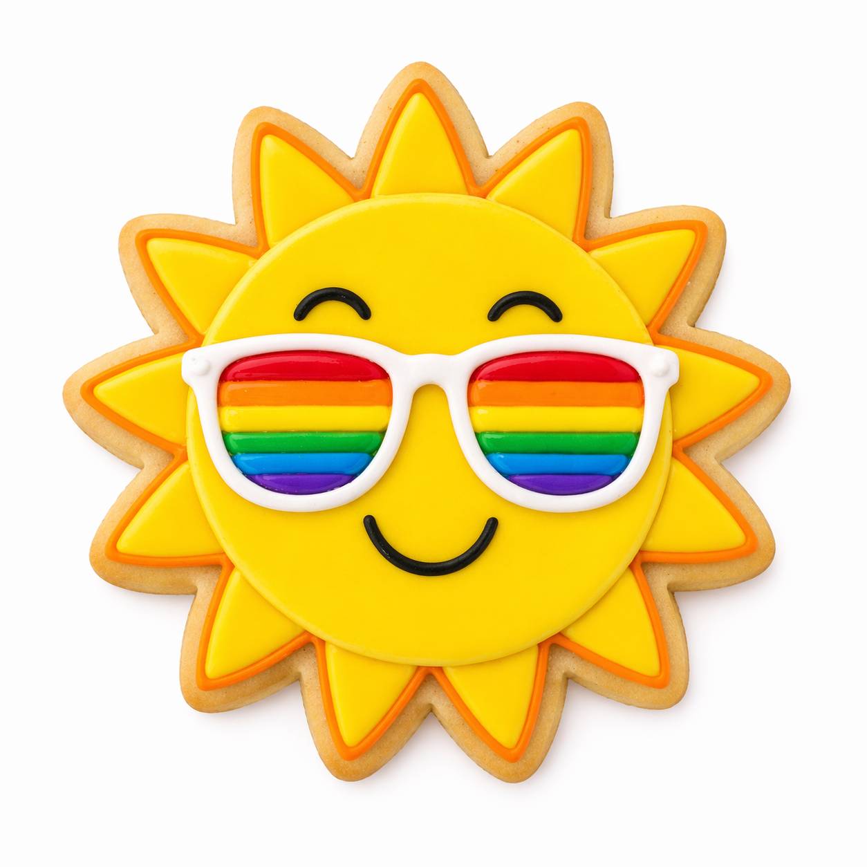 Galleta SUN del Mes del Orgullo - Galleta de azúcar hecha a mano