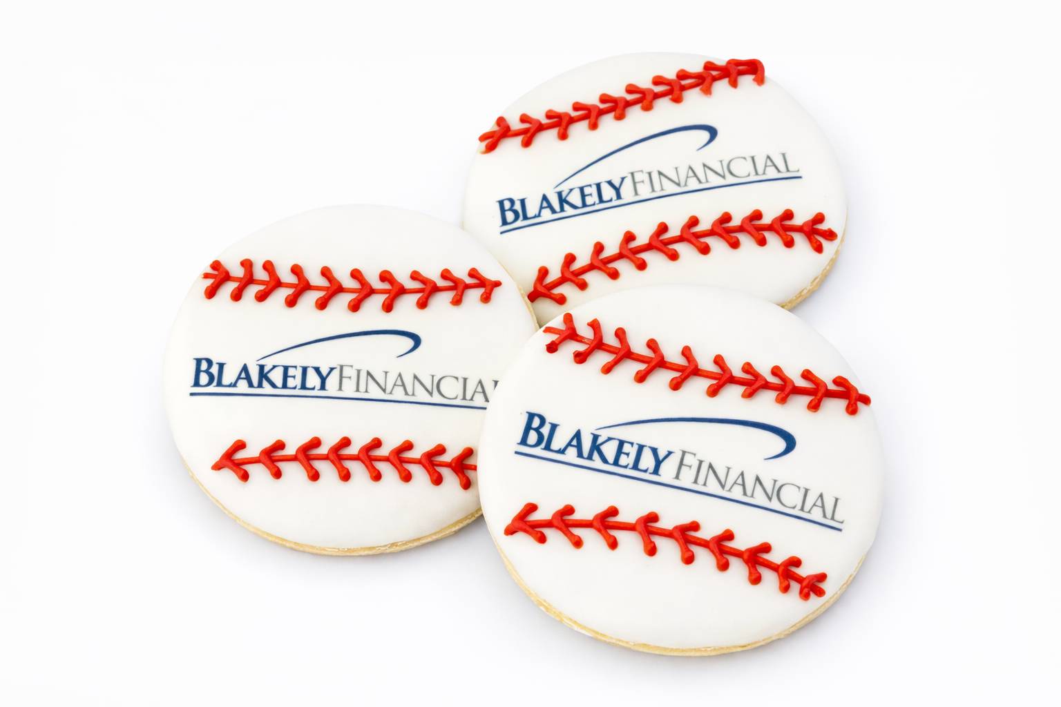Galleta de azúcar con estampado de béisbol de 4" - Individual