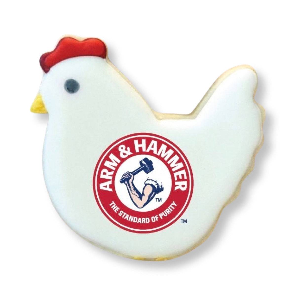Galleta de gallina de azúcar glaseada impresa de 4" - Individual