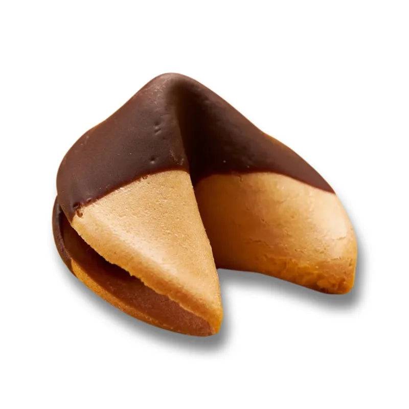 Galleta de la fortuna gourmet sencilla bañada a mano