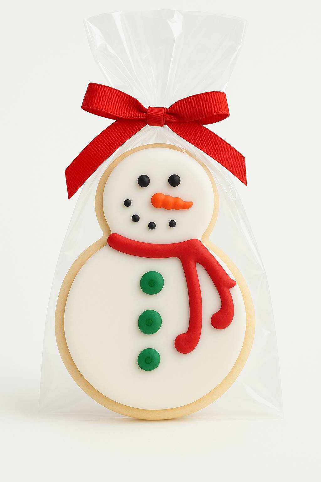 Galleta de azúcar con forma de muñeco de nieve - Individual