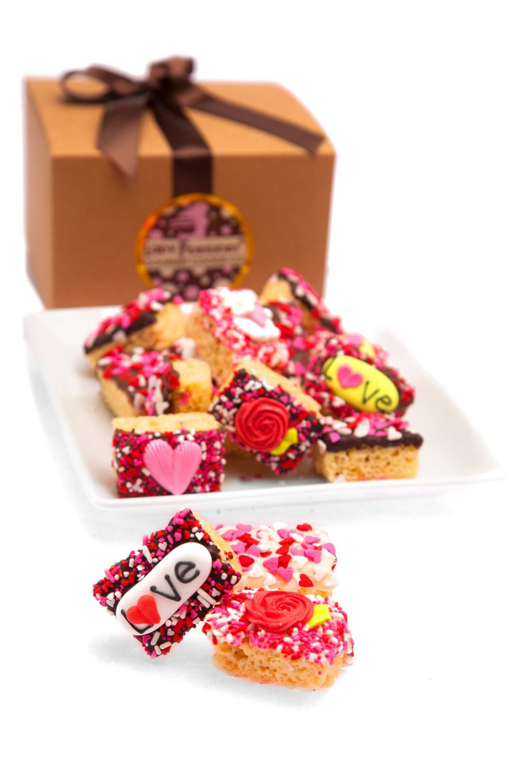 Mini caja de regalo romántica crujiente