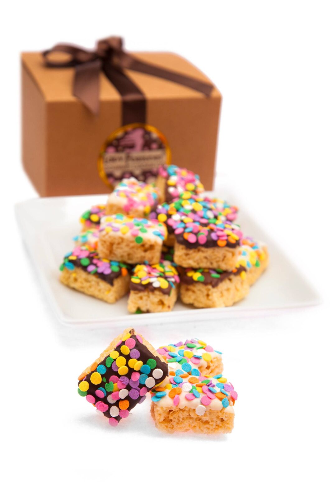 Caja de regalo mini crujiente con confeti