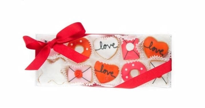 Love Mini Cookie - Caja de regalo transparente, 10 piezas