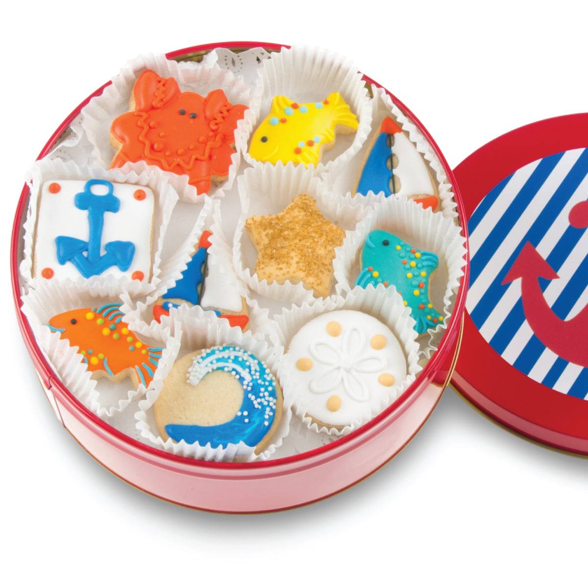 Mini galletas náuticas glaseadas - Lata de 20