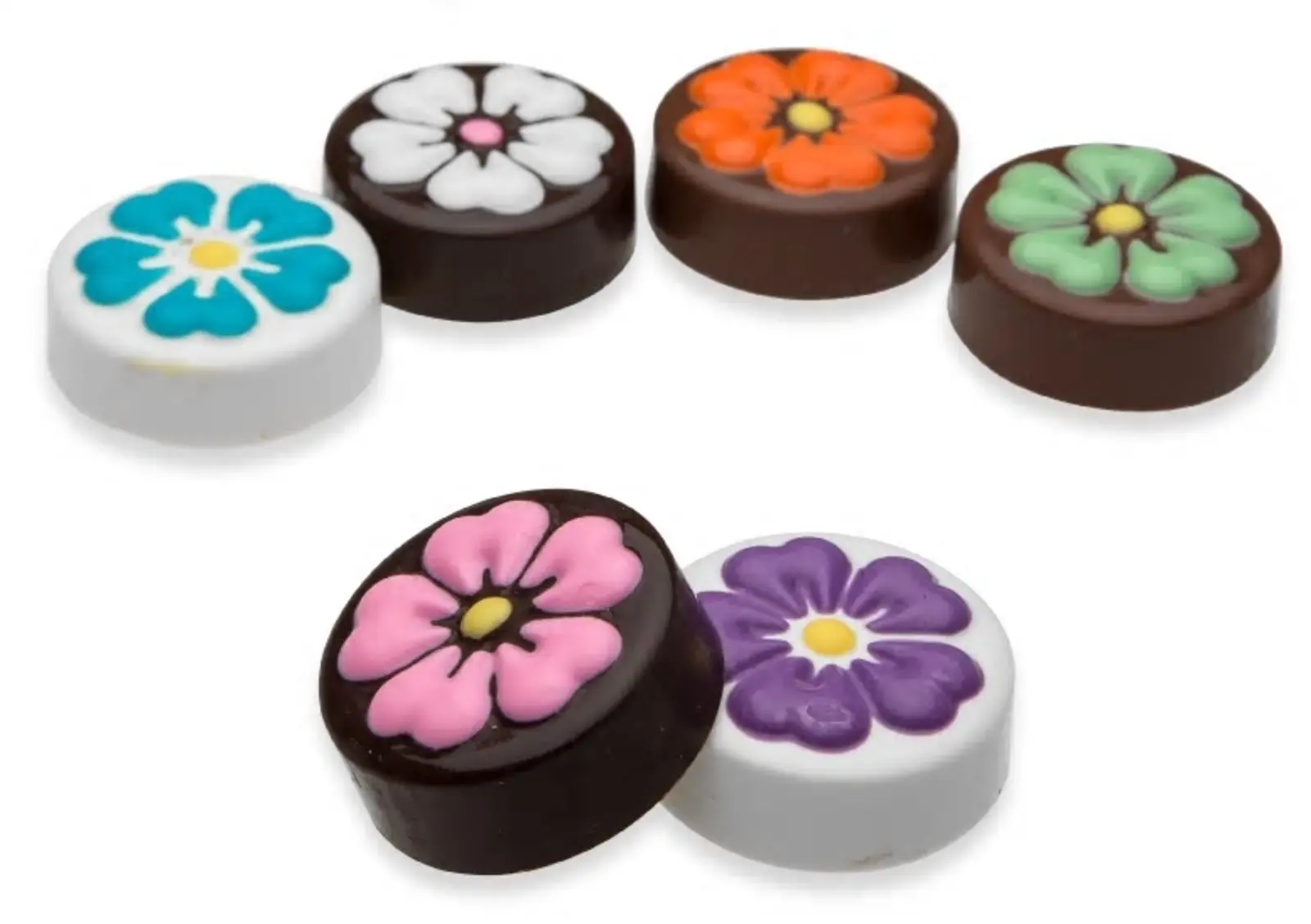 Flores de chocolate Oreo moldeadas