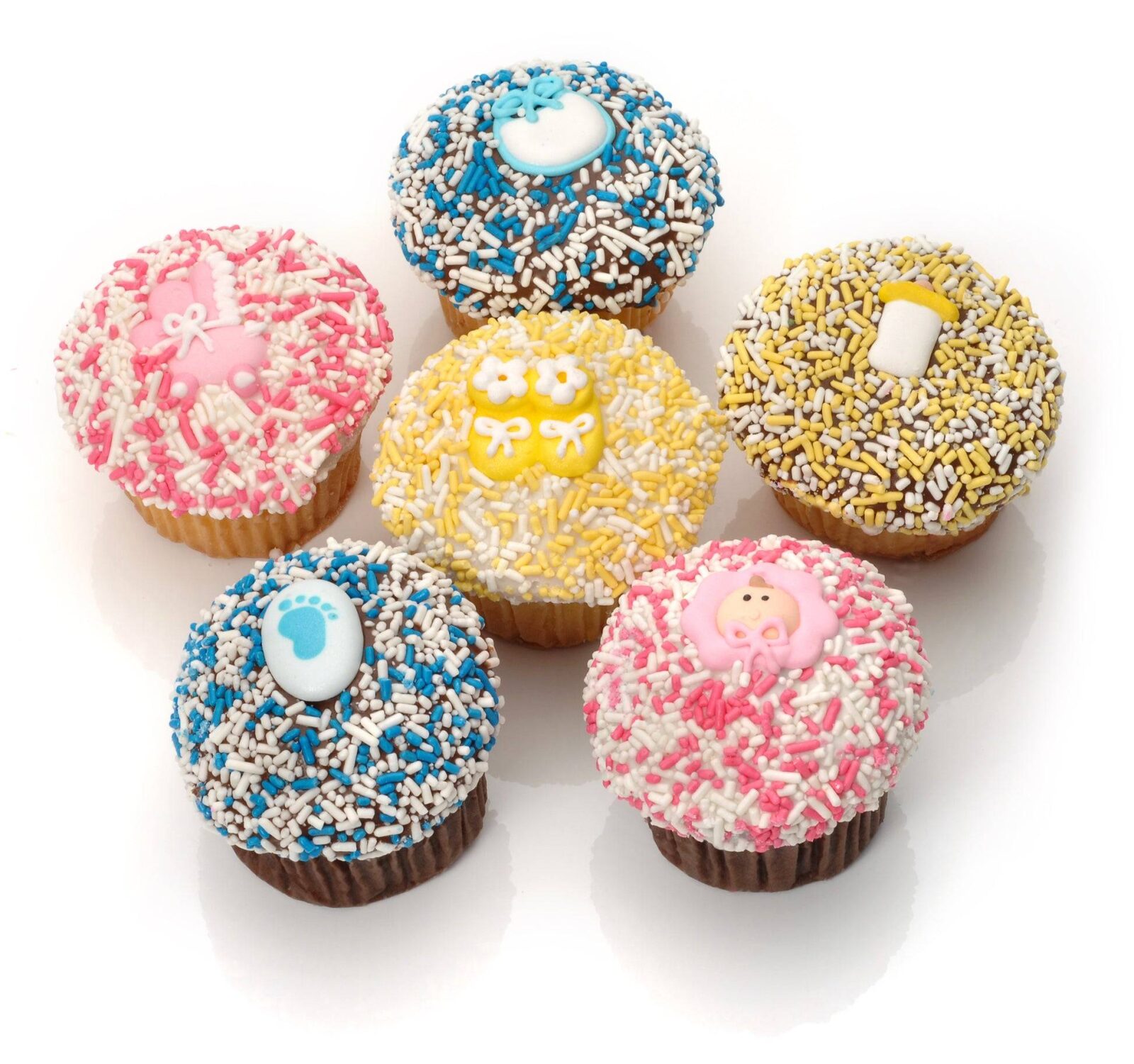 Cupcakes gourmet de chocolate para bebés (paquete de 6)