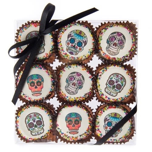 Comestible de impresión (TM) Día de los Muertos Claro Caja de 9 galletas Oreo