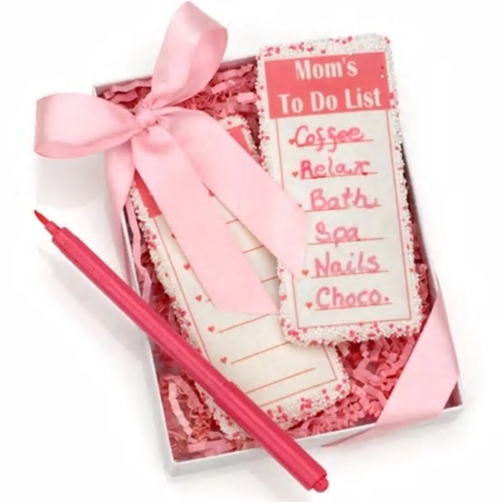 Galletas y lista de comida comestible "Mom's To Do List" - Set de regalo