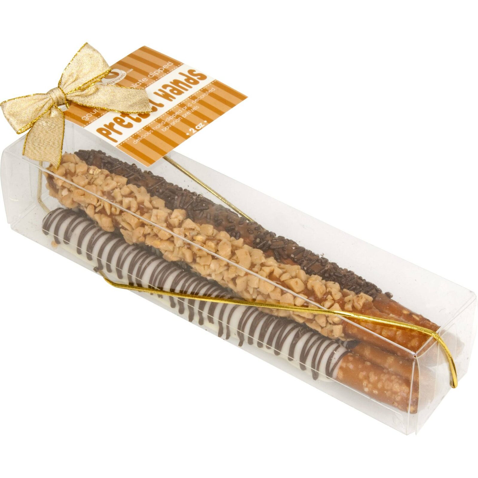 Caja de regalo con 4 palitos de pretzel