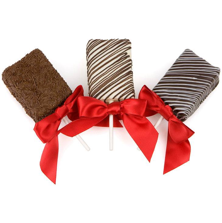 Palitos de arroz inflado con chocolate clásico