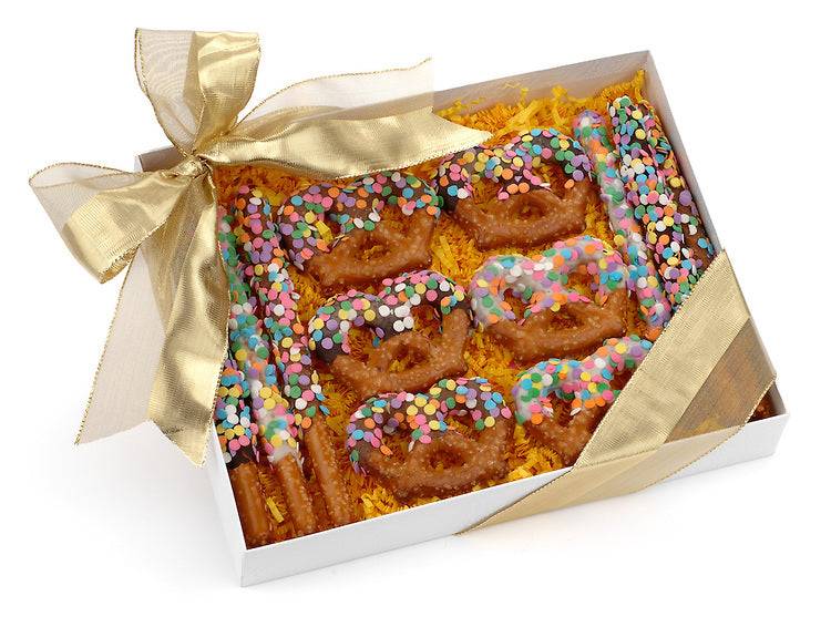 Caja de regalo de 12 varitas y espirales de confeti