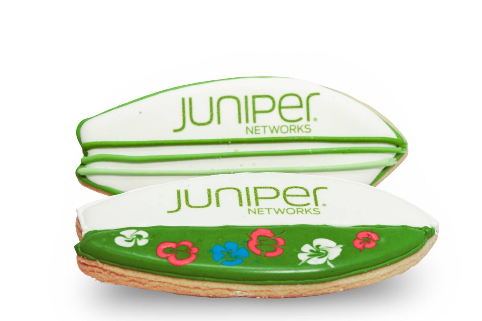 Galleta con forma de tabla de surf de 10 cm (4 pulgadas) - Decorada a mano con glaseado comestible
