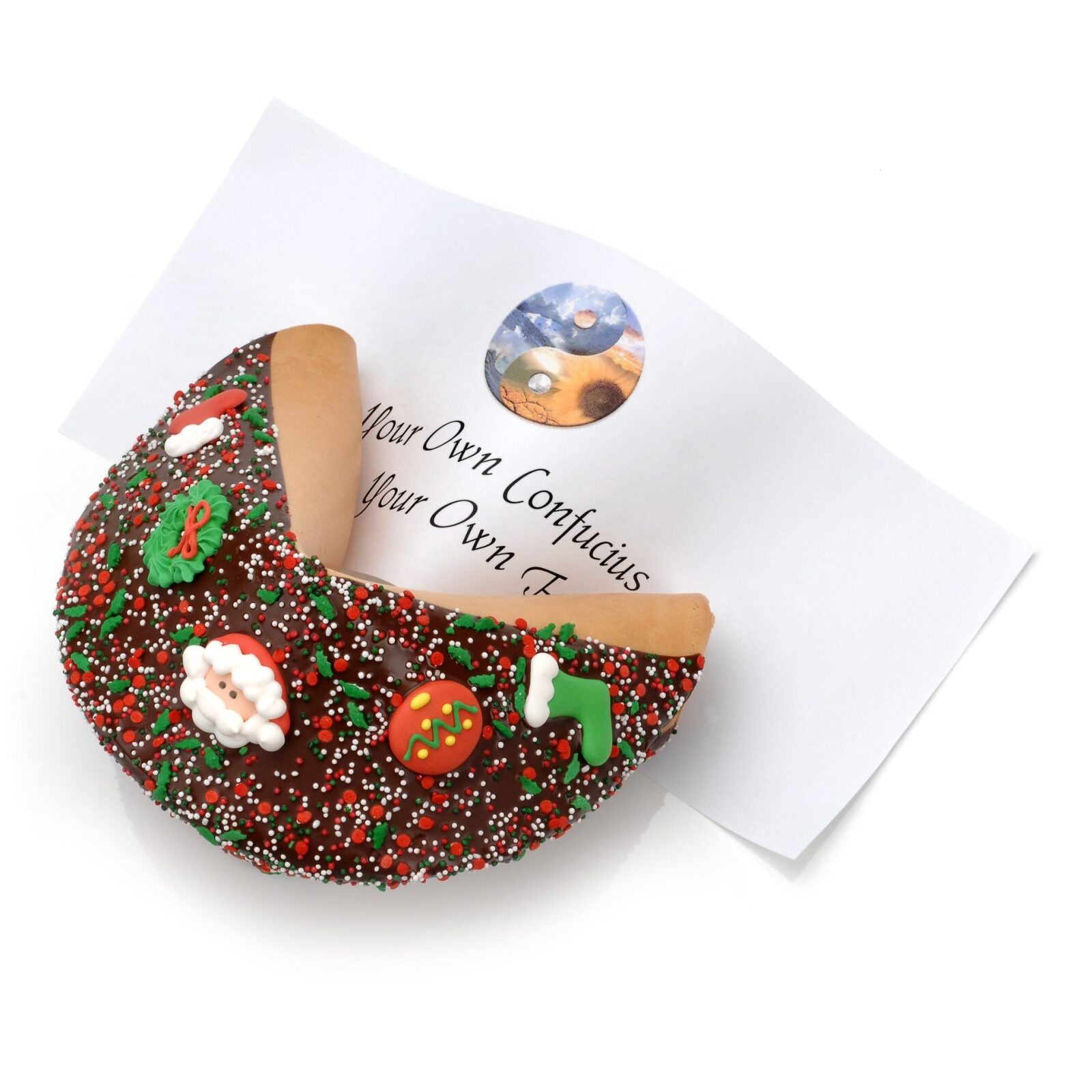 Galleta de fortuna gigante de Navidad