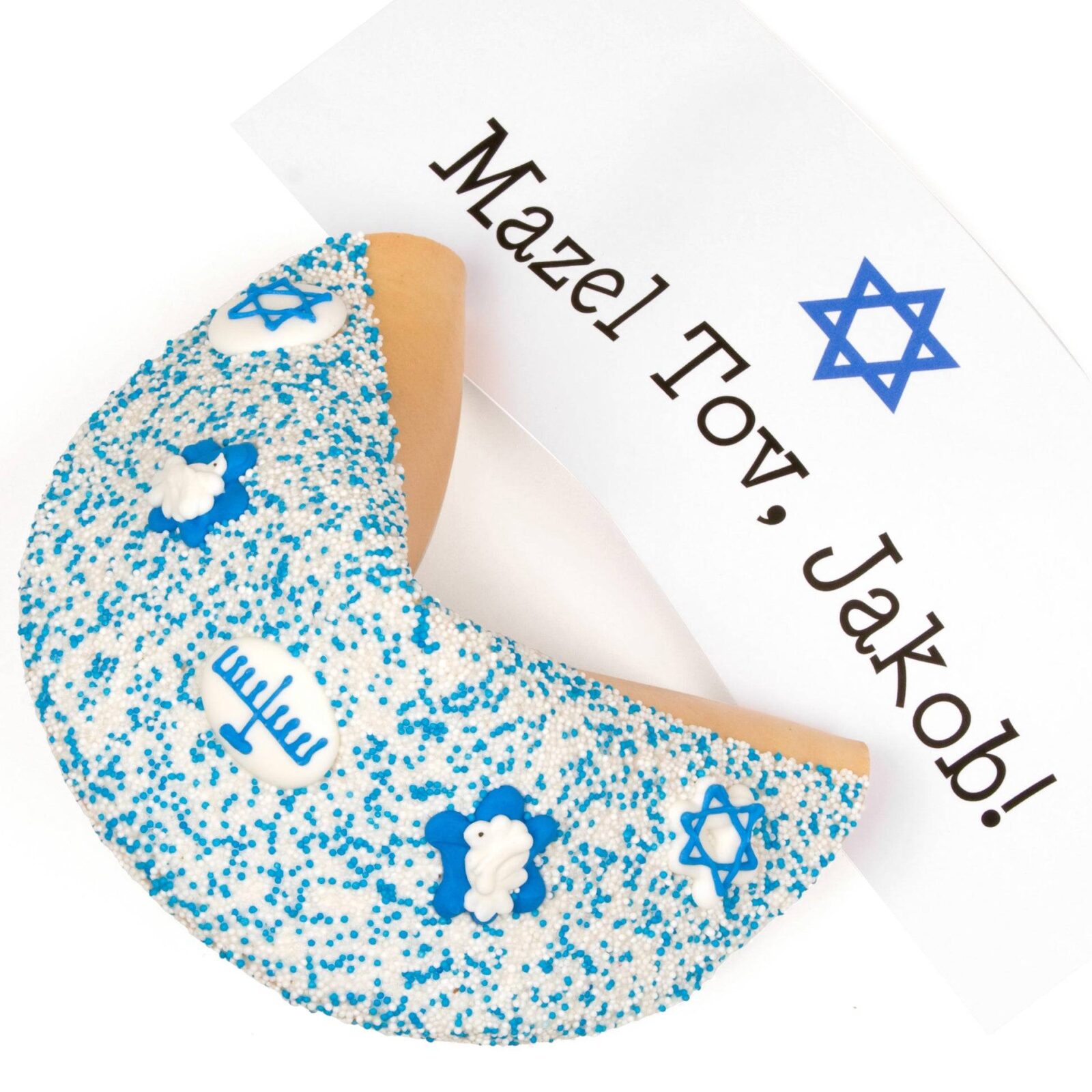 Galleta gigante de la fortuna para el Bar Mitzvah