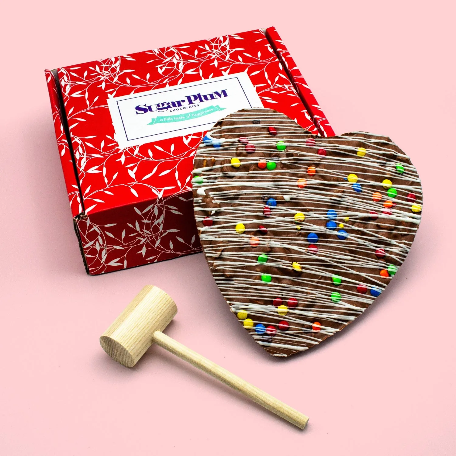Pizza de corazón de chocolate